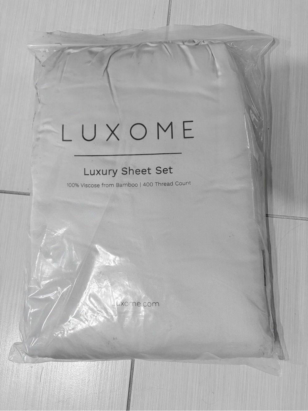 NWT Luxome California King Luxury Sheet Set 100% Viscose Bamboo, 400 TC- Stone
